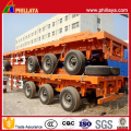 Phillaya Brand Tri-Axle Recipiente Semi-Reboque Flatbed